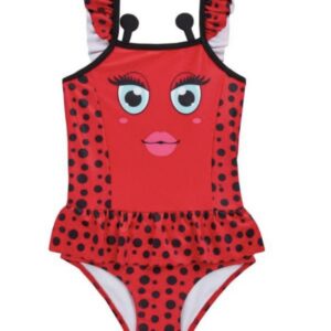 Girls Red Melon Infants Lady Bird Swimsuit