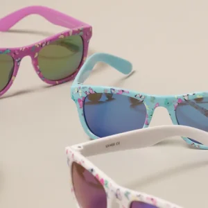 Kids Colorful Butterfly Pattern Sunglasses