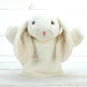 Bunny Baby Soft Toy Hand Puppet Premium Plush Cream - 23cm