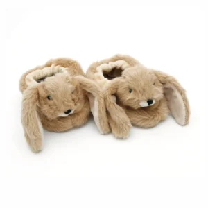 Bunny Baby Soft Slippers Brown, House Shoes - (0-6months)